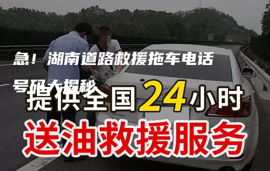 急！湖南道路救援拖车电话号码大揭秘