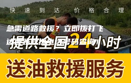 急需道路救援？立即拨打飞达道路救援电话号码查询！